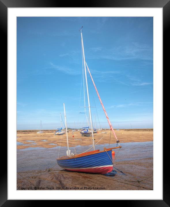 Low tide,Wells-next-the-Sea Framed Mounted Print by Peter Towle