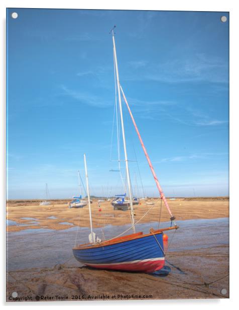 Low tide,Wells-next-the-Sea Acrylic by Peter Towle
