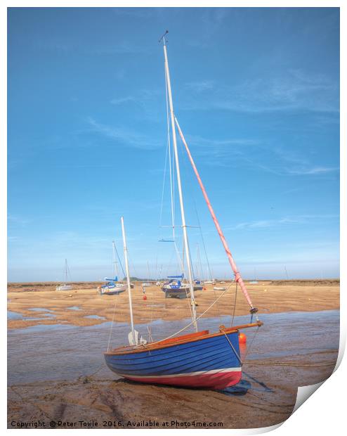 Low tide,Wells-next-the-Sea Print by Peter Towle
