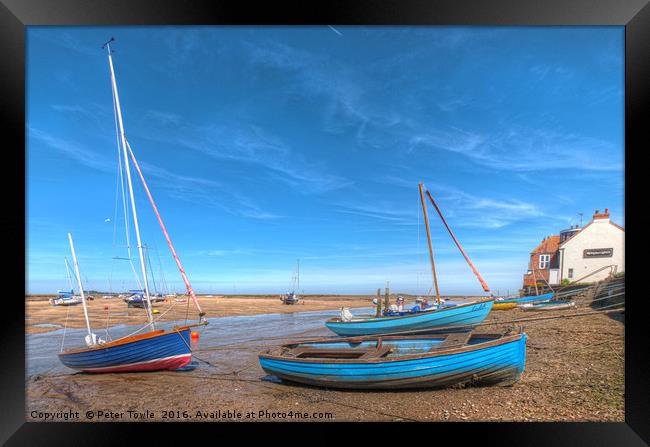 Low tide,Wells-next-the-Sea Framed Print by Peter Towle
