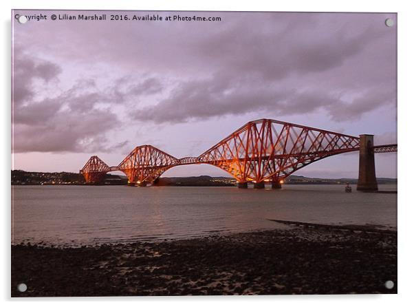 The Forth Railway bridge. Acrylic by Lilian Marshall