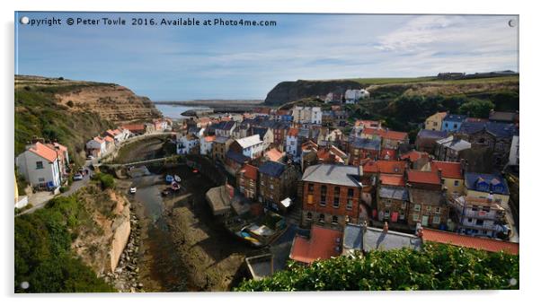 Staithes Acrylic by Peter Towle
