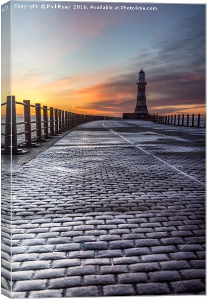 Sunrise at Roker Pier Canvas Print by Phil Reay
