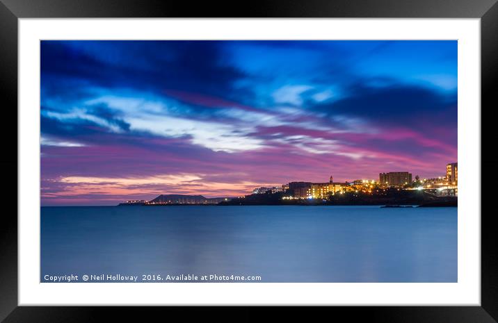 Sunset Tenerife Framed Mounted Print by Neil Holloway
