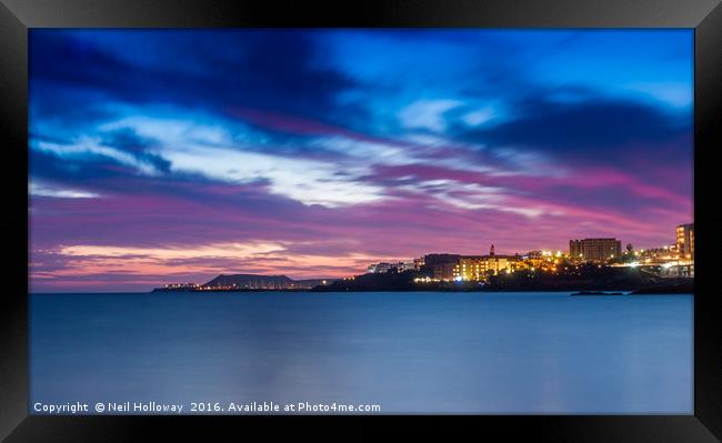 Sunset Tenerife Framed Print by Neil Holloway