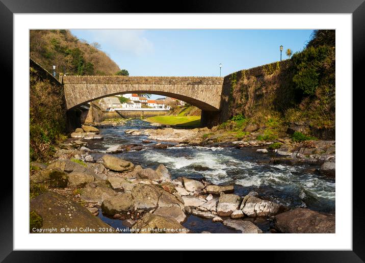 The River Lyn at Lynmouth Devon. Framed Mounted Print by Paul Cullen
