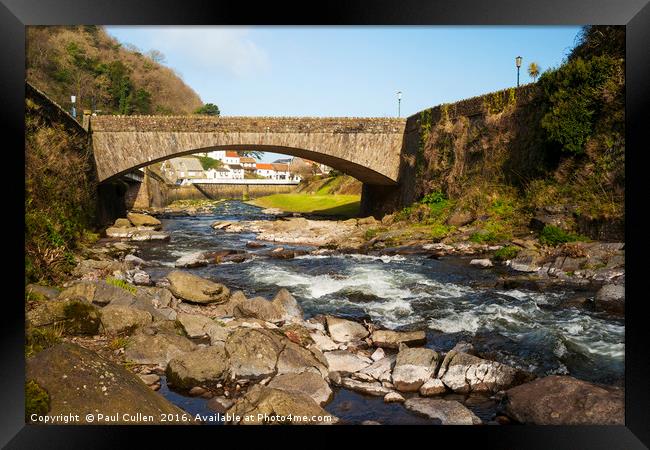 The River Lyn at Lynmouth Devon. Framed Print by Paul Cullen