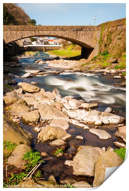 The River Lyn at Lynmouth Devon. Print by Paul Cullen