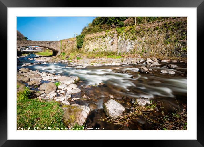 The River Lyn at Lynmouth Devon - landscape format Framed Mounted Print by Paul Cullen