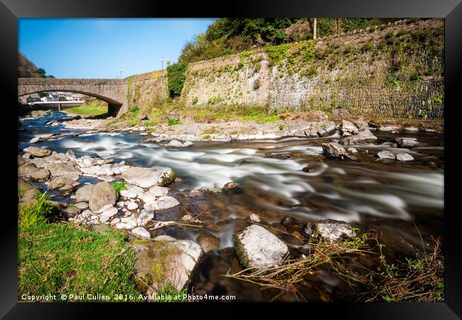 The River Lyn at Lynmouth Devon - landscape format Framed Print by Paul Cullen