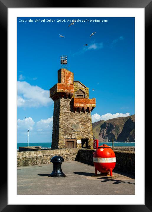 The Harbour Tower at Lynmouth Framed Mounted Print by Paul Cullen