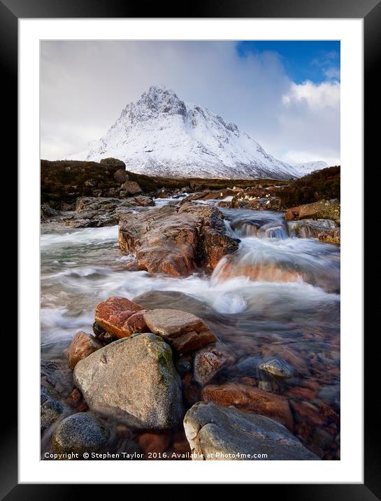 Always Flowing Framed Mounted Print by Stephen Taylor