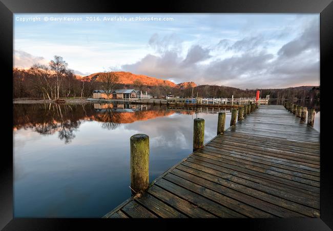 Early Morning At Coniston Framed Print by Gary Kenyon