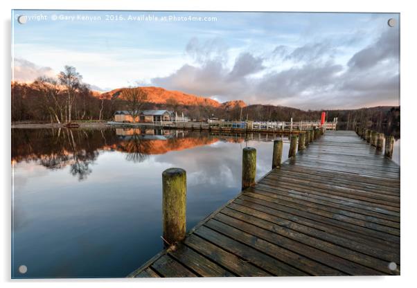 Early Morning At Coniston Acrylic by Gary Kenyon