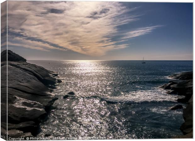 Glimmering Sea Canvas Print by Naylor's Photography