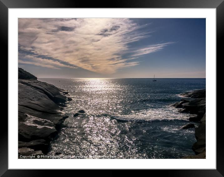 Glimmering Sea Framed Mounted Print by Naylor's Photography
