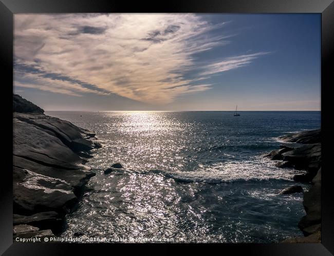 Glimmering Sea Framed Print by Naylor's Photography