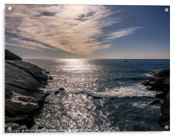 Glimmering Sea Acrylic by Naylor's Photography