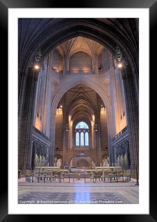Anglican Cathedral Framed Mounted Print by Stephen Johnson