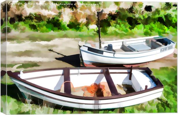 Two Small Boats Canvas Print by Mary Fletcher