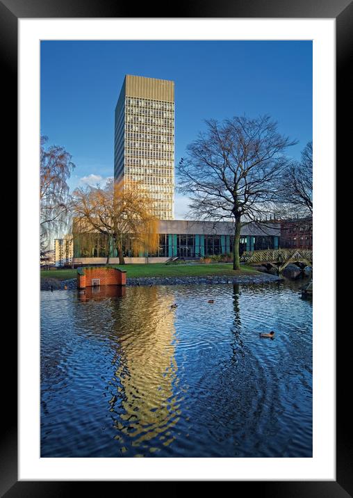 University Arts Tower and Weston Park Framed Mounted Print by Darren Galpin