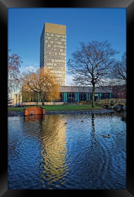 University Arts Tower and Weston Park Framed Print by Darren Galpin
