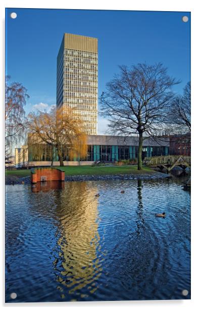 University Arts Tower and Weston Park Acrylic by Darren Galpin