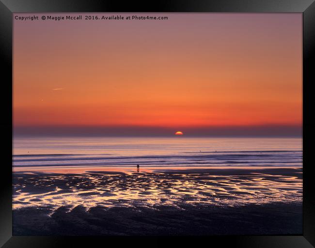 Widemouth Sunset, Cornwall Framed Print by Maggie McCall