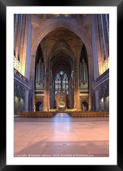 Liverpool Cathedral Framed Mounted Print by Stephen Johnson