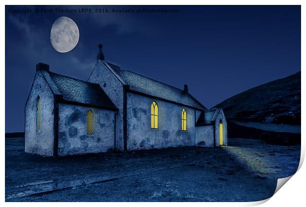 Old Highlands Church Print by Keith Thorburn EFIAP/b