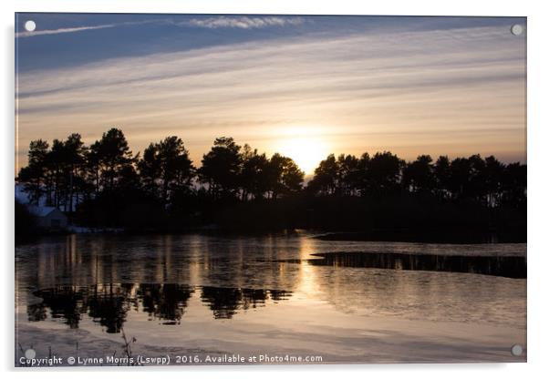 Sunset over Gladhouse Reservoir Acrylic by Lynne Morris (Lswpp)