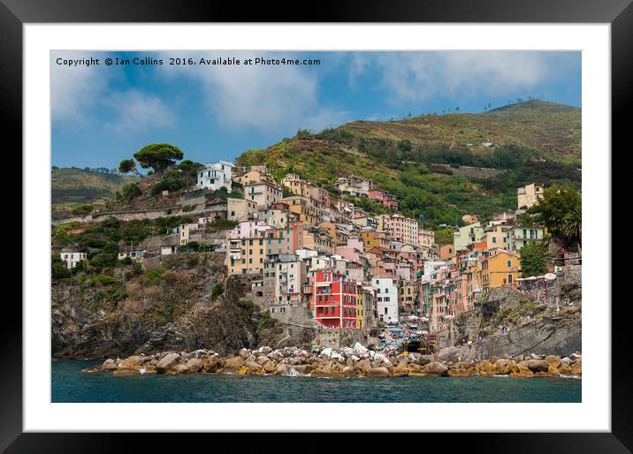 Colourful Riomaggiore Framed Mounted Print by Ian Collins