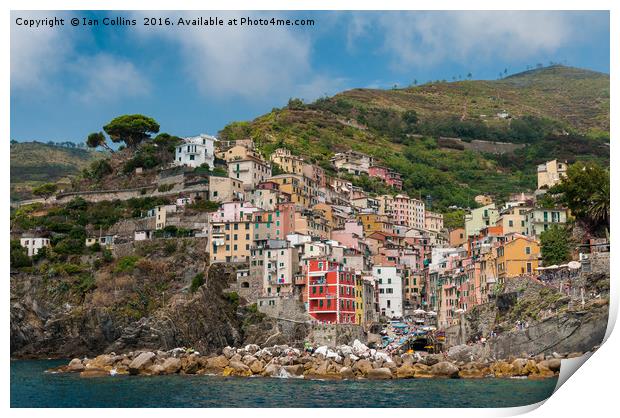 Colourful Riomaggiore Print by Ian Collins