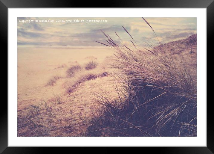 The Beach Framed Mounted Print by Dawn Cox
