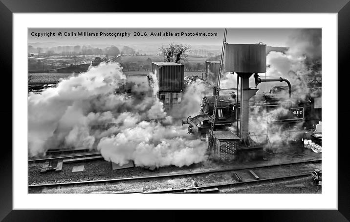 41312 Raises Steam 2 BW Framed Mounted Print by Colin Williams Photography