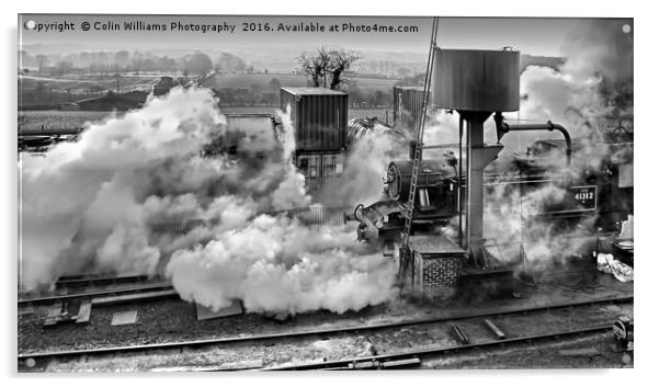 41312 Raises Steam 2 BW Acrylic by Colin Williams Photography