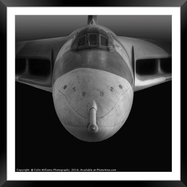 The Avro Vulcan BW Framed Mounted Print by Colin Williams Photography