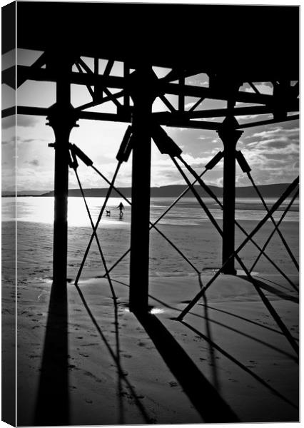 Beneath The Pier Canvas Print by graham young