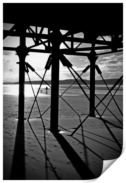 Beneath The Pier Print by graham young
