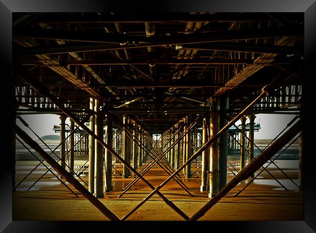 Along The Pier Framed Print by graham young