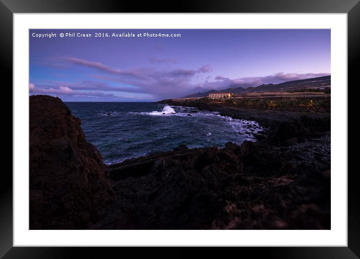 Pre dawn light Tenerife Framed Mounted Print by Phil Crean