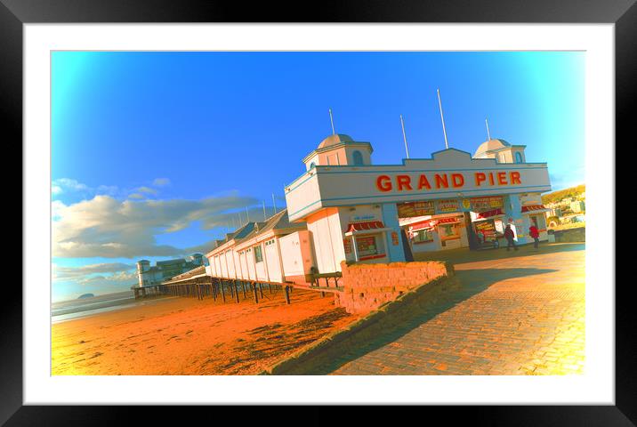 The Grand Pier at Weston Super Mare Framed Mounted Print by graham young