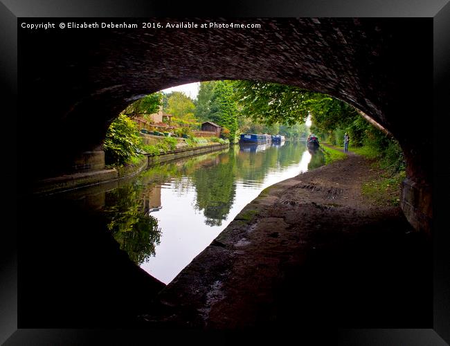 Grand Union Canal; keyhole view Framed Print by Elizabeth Debenham