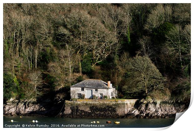 lone cottage Print by Kelvin Rumsby