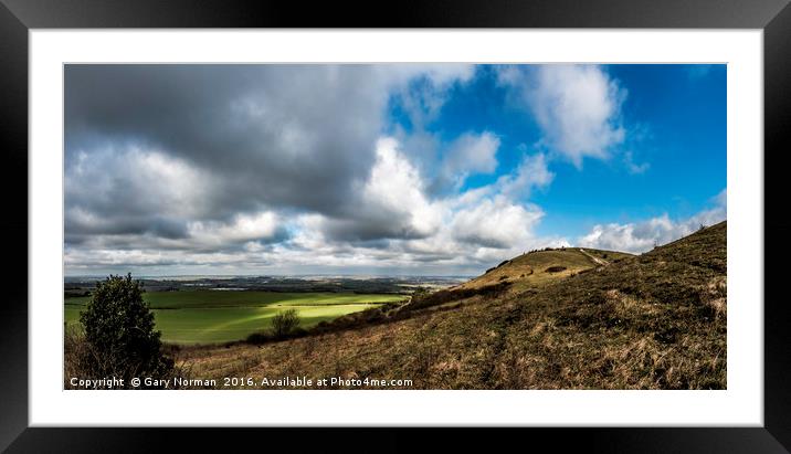 Ivinghoe Beacon Landscape Framed Mounted Print by Gary Norman