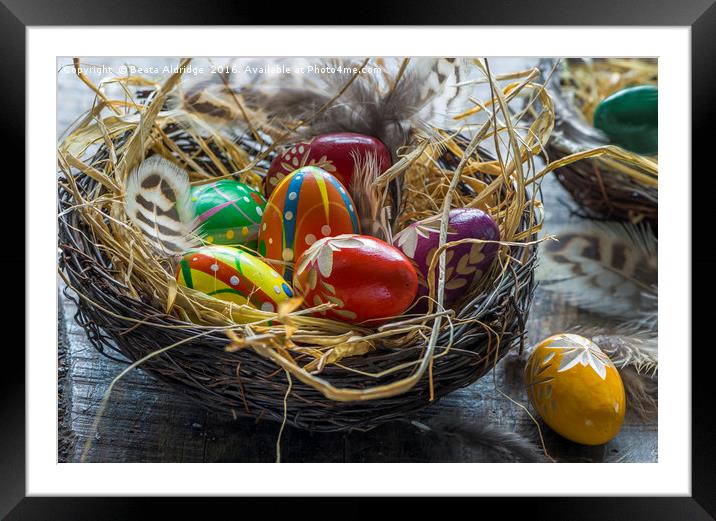 Easter eggs Framed Mounted Print by Beata Aldridge