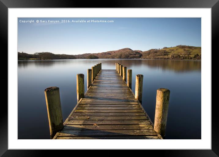 Early Morning Coniston Jetty Framed Mounted Print by Gary Kenyon