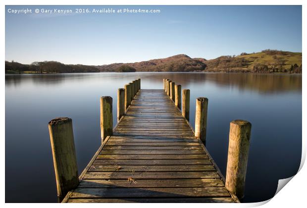 Early Morning Coniston Jetty Print by Gary Kenyon