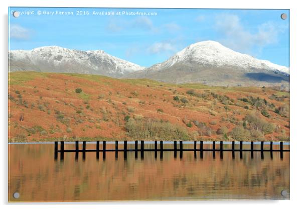 Coniston Fells and Jetty Acrylic by Gary Kenyon