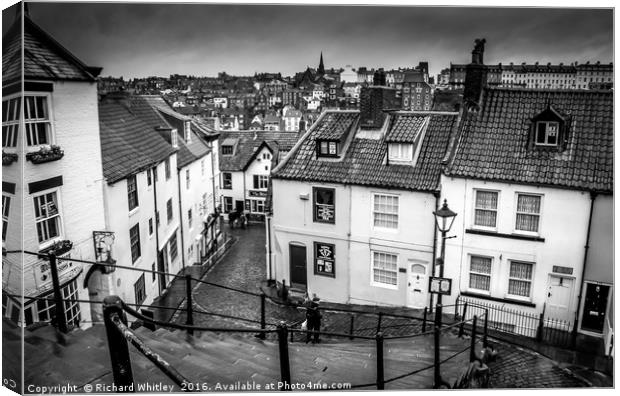 Whitby 199 Steps Canvas Print by Richard Whitley